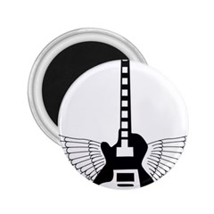 Guitar Abstract Wings Silhouette 2 25  Magnets by Sapixe