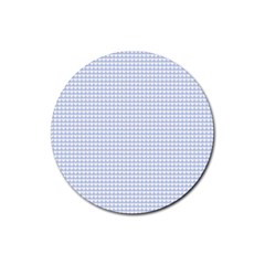 Alice Blue Hearts In An English Country Garden Rubber Coaster (round) 