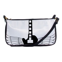 Guitar Abstract Wings Silhouette Shoulder Clutch Bags