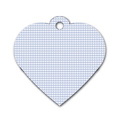 Alice Blue Hearts In An English Country Garden Dog Tag Heart (one Side)