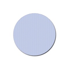 Alice Blue White Kisses In English Country Garden Rubber Coaster (round) 