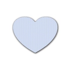 Alice Blue White Kisses In English Country Garden Heart Coaster (4 Pack) 