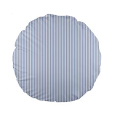 Alice Blue Pinstripe In An English Country Garden Standard 15  Premium Flano Round Cushions