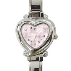 Usa Flag Red Stars On White Heart Italian Charm Watch by PodArtist