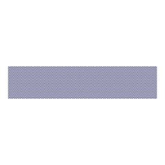 Usa Flag Blue & White Wavy Zigzag Chevron Stripes Velvet Scrunchie by PodArtist
