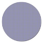 USA Flag Blue and White Gingham Checked Magnet 5  (Round) Front