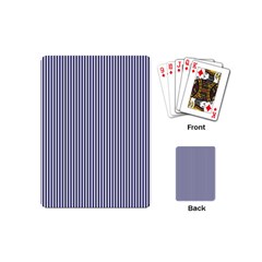 Usa Flag Blue And White Stripes Playing Cards (mini)  by PodArtist