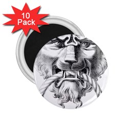 Steampunk Steam Punk Lion Door 2 25  Magnets (10 Pack)  by Sapixe