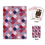 USA Americana Diagonal Red White & Blue Quilt Playing Card Back