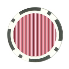 Usa Flag Red And White Stripes Poker Chip Card Guard by PodArtist