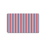 USA Flag Red White and Flag Blue Wide Stripes Magnet (Name Card) Front