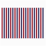 USA Flag Red White and Flag Blue Wide Stripes Large Glasses Cloth (2-Side) Back