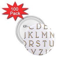 Letters Gold Classic Alphabet 1 75  Buttons (100 Pack) 