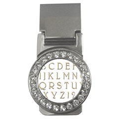 Letters Gold Classic Alphabet Money Clips (cz) 