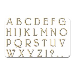 Letters Gold Classic Alphabet Magnet (rectangular) by Sapixe