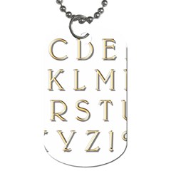 Letters Gold Classic Alphabet Dog Tag (two Sides) by Sapixe