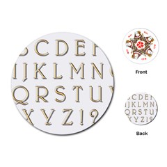 Letters Gold Classic Alphabet Playing Cards (round) 