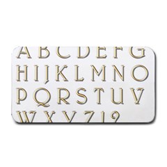 Letters Gold Classic Alphabet Medium Bar Mats by Sapixe