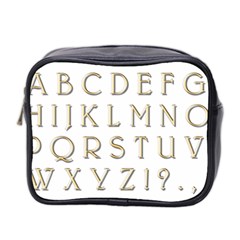 Letters Gold Classic Alphabet Mini Toiletries Bag 2-side by Sapixe