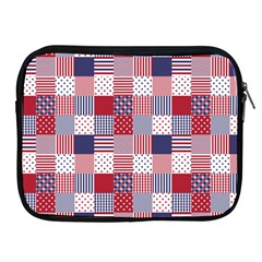 Usa Americana Patchwork Red White & Blue Quilt Apple Ipad 2/3/4 Zipper Cases by PodArtist