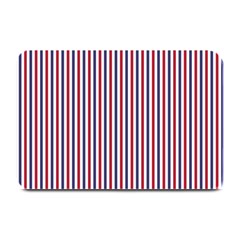 Usa Flag Red And Flag Blue Narrow Thin Stripes  Plate Mats by PodArtist