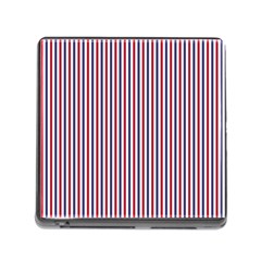 Usa Flag Red And Flag Blue Narrow Thin Stripes  Memory Card Reader (square) by PodArtist