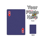 USA Flag White Stars on Flag Blue Playing Cards 54 (Mini)  Front - HeartQ