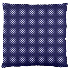 Usa Flag White Stars On Flag Blue Large Flano Cushion Case (one Side)