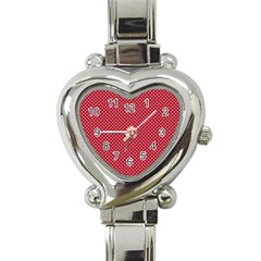 Usa Flag White Stars On Flag Red Heart Italian Charm Watch by PodArtist