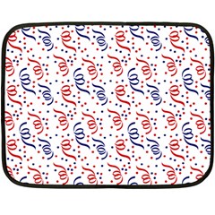 Red White And Blue Usa/uk/france Colored Party Streamers Double Sided Fleece Blanket (mini)  by PodArtist