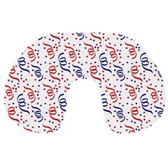 Red White and Blue USA/UK/France Colored Party Streamers Travel Neck Pillows