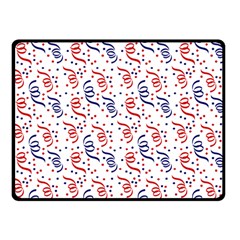 Red White and Blue USA/UK/France Colored Party Streamers Double Sided Fleece Blanket (Small) 