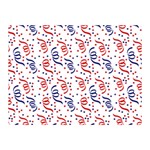 Red White and Blue USA/UK/France Colored Party Streamers Double Sided Flano Blanket (Mini)  35 x27  Blanket Back