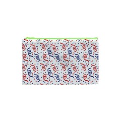 Red White And Blue Usa/uk/france Colored Party Streamers Cosmetic Bag (xs) by PodArtist