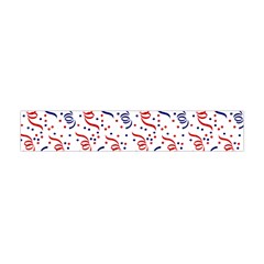 Red White And Blue Usa/uk/france Colored Party Streamers Flano Scarf (mini) by PodArtist