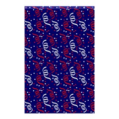 Red White And Blue Usa/uk/france Colored Party Streamers On Blue Shower Curtain 48  X 72  (small)  by PodArtist