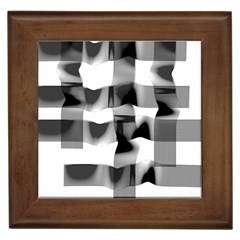 Geometry Square Black And White Framed Tiles by Sapixe