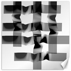 Geometry Square Black And White Canvas 20  X 20   by Sapixe