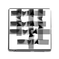 Geometry Square Black And White Memory Card Reader (square) by Sapixe