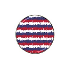 244776512ny Usa Skyline In Red White & Blue Stripes Nyc New York Manhattan Skyline Silhouette Hat Clip Ball Marker (10 Pack) by PodArtist