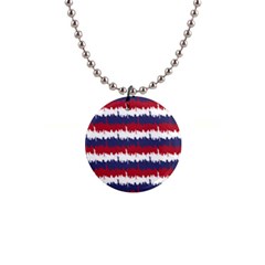 244776512ny Usa Skyline In Red White & Blue Stripes Nyc New York Manhattan Skyline Silhouette Button Necklaces by PodArtist