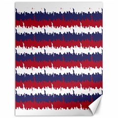 244776512ny Usa Skyline In Red White & Blue Stripes Nyc New York Manhattan Skyline Silhouette Canvas 12  X 16   by PodArtist