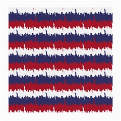 244776512ny Usa Skyline In Red White & Blue Stripes Nyc New York Manhattan Skyline Silhouette Medium Glasses Cloth