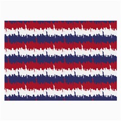 244776512ny Usa Skyline In Red White & Blue Stripes Nyc New York Manhattan Skyline Silhouette Large Glasses Cloth (2-side) by PodArtist