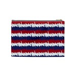 244776512NY USA Skyline in Red White & Blue Stripes NYC New York Manhattan Skyline Silhouette Cosmetic Bag (Medium)  Back