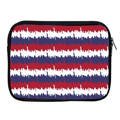 244776512ny Usa Skyline In Red White & Blue Stripes Nyc New York Manhattan Skyline Silhouette Apple Ipad 2/3/4 Zipper Cases