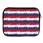 244776512NY USA Skyline in Red White & Blue Stripes NYC New York Manhattan Skyline Silhouette Apple iPad 2/3/4 Zipper Cases Front