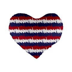 244776512ny Usa Skyline In Red White & Blue Stripes Nyc New York Manhattan Skyline Silhouette Standard 16  Premium Flano Heart Shape Cushions by PodArtist