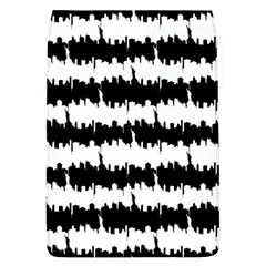 Black & White Stripes Nyc New York Manhattan Skyline Silhouette Flap Covers (l)  by PodArtist