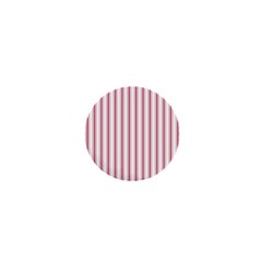 Mattress Ticking Wide Striped Pattern in USA Flag Red and White 1  Mini Buttons